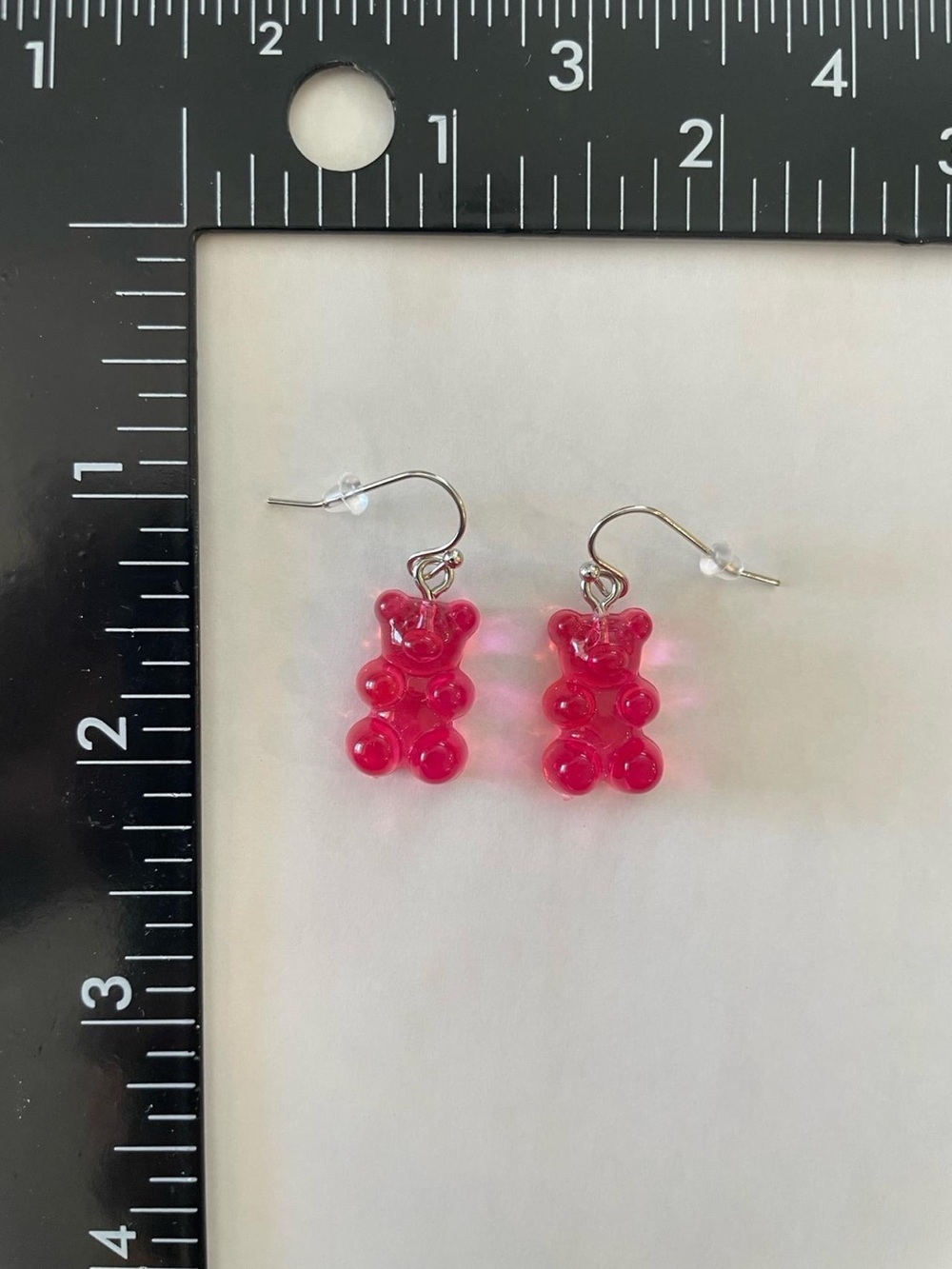 Pink Gummy Bear Drop Earrings - Women Jewelry